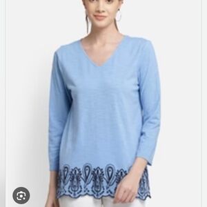 Talbots embroidered top size xs